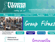 Tablet Screenshot of fitnessvenue.com.au